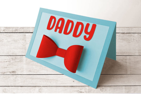 Download Dad or Daddy 3D Bow Tie Card SVG - Card Collection