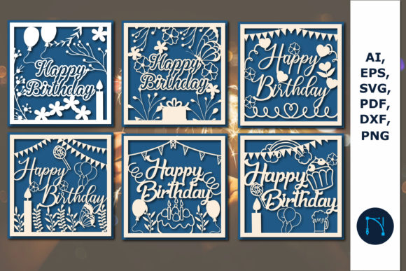 Download Happy Birthday Greeting Card Bundle SVG - Card Collection