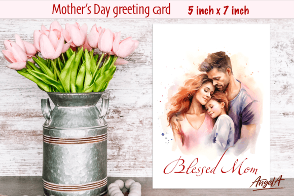 Download Mothers' Day Card, Blessed Mom Family - Card Collection