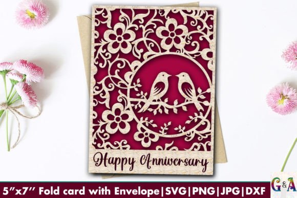 Download Anniversary Card SVG File for Cricut - Card Collection