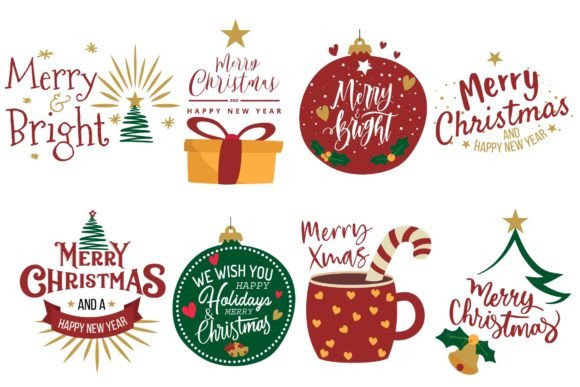 Download Merry Christmas Greeting Card Bundle Png - Card Collection