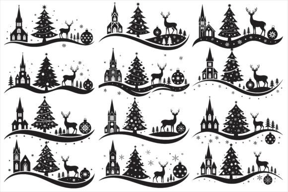 Download This Christmas Silhouette Card Features - Card Collection