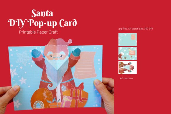 Download Santa Popup Card 3d Winter Card for Kids - Card Collection