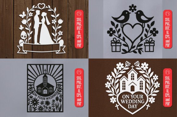 Download Paper Cut Wedding Card SVG Bundle - Card Collection