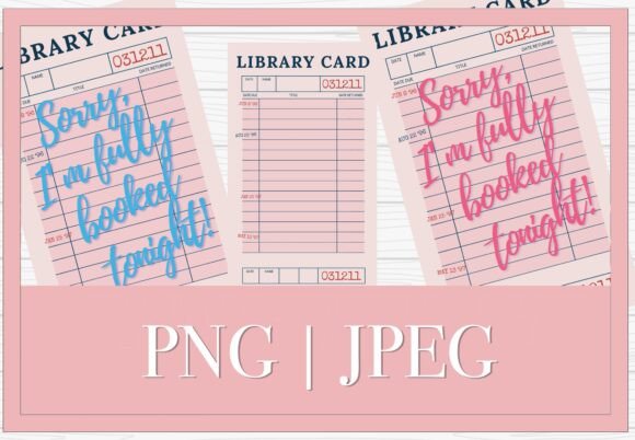 Download Pink Library Card Wall Art Booked SVG - Card Collection