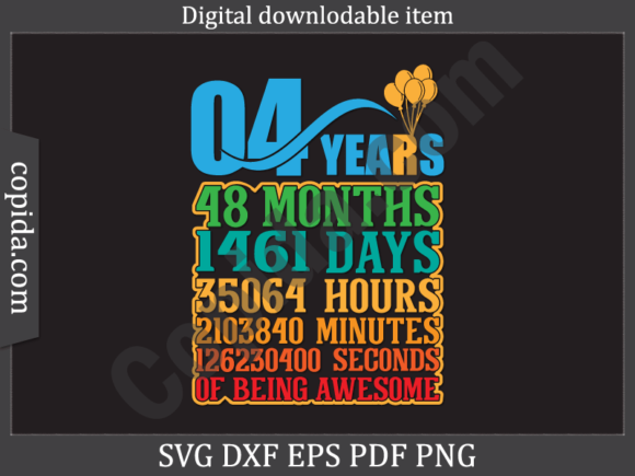 Download 4th Birthday Gift Svg Printable Cut File - Premium Resources