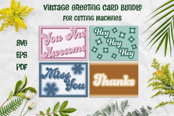 Download Vintage Layered Greeting Card Bundle SVG - Card Collection