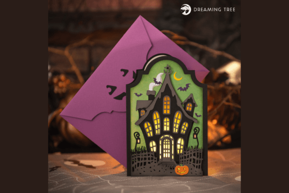 Download Haunted House Card SVG - Card Collection