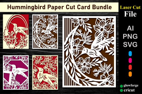 Download Hummingbird Paper Cut Card Bundle - Card Collection