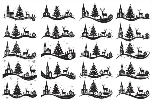 Download Elegant Christmas Silhouette Card - Card Collection