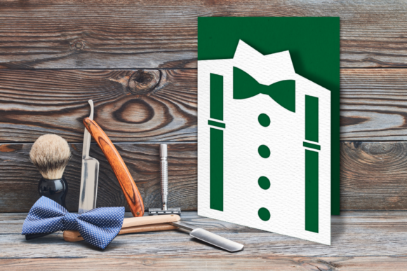 Download Bow Tie and Suspenders Papercut Card SVG - Card Collection