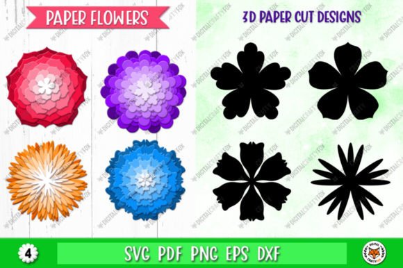Download 3D Paper Flowers SVG, Flower Silhouette - 3d paper flowers svg Collection