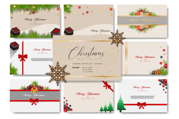 Download 8 Christmas Greeting Card Bundle - Card Collection