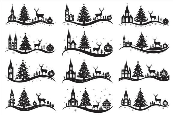 Download This Christmas Silhouette Card Features - Card Collection