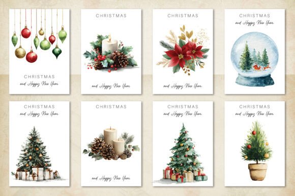 Download Watercolor Christmas Card, Festive Cards - Card Collection