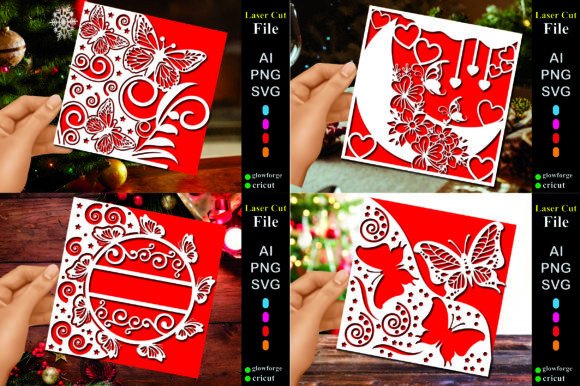 Download Floral Butterfly Greeting Card Bundle - Card Collection