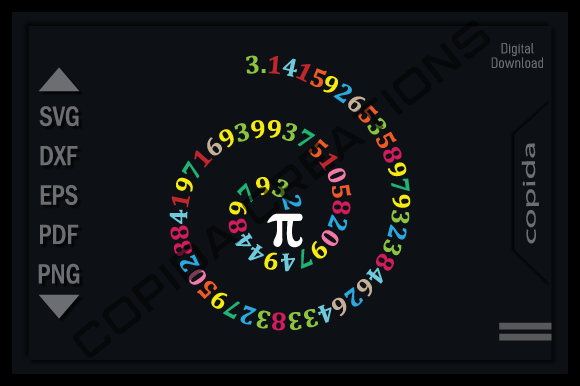 Download Spiral Pi Math Svg Printable Cut File - Premium Resources