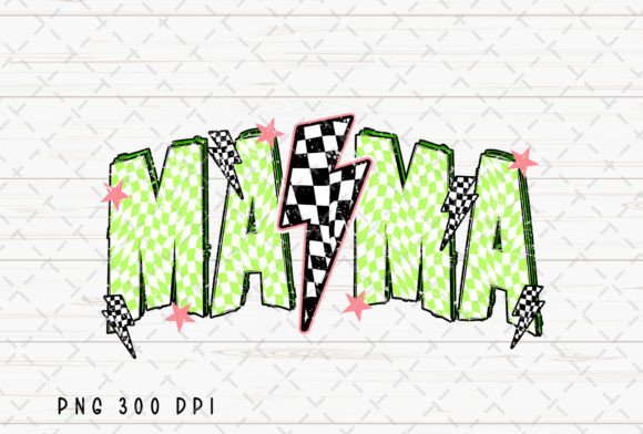 Download Mama Neon Checkered Lightning Bolt PNG - Premium Resources