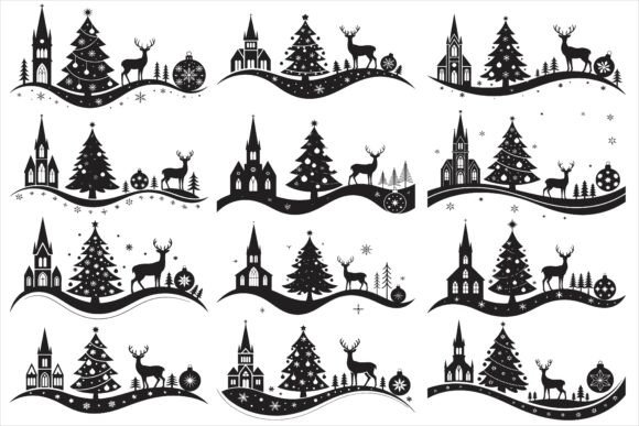 Download This Christmas Silhouette Card Features - Card Collection