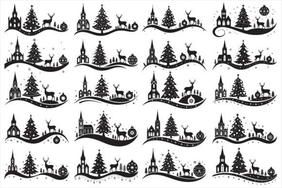 Download Elegant Christmas Silhouette Card - Card Collection
